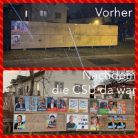 CSU entfernt mutwillig SPD Plakate
